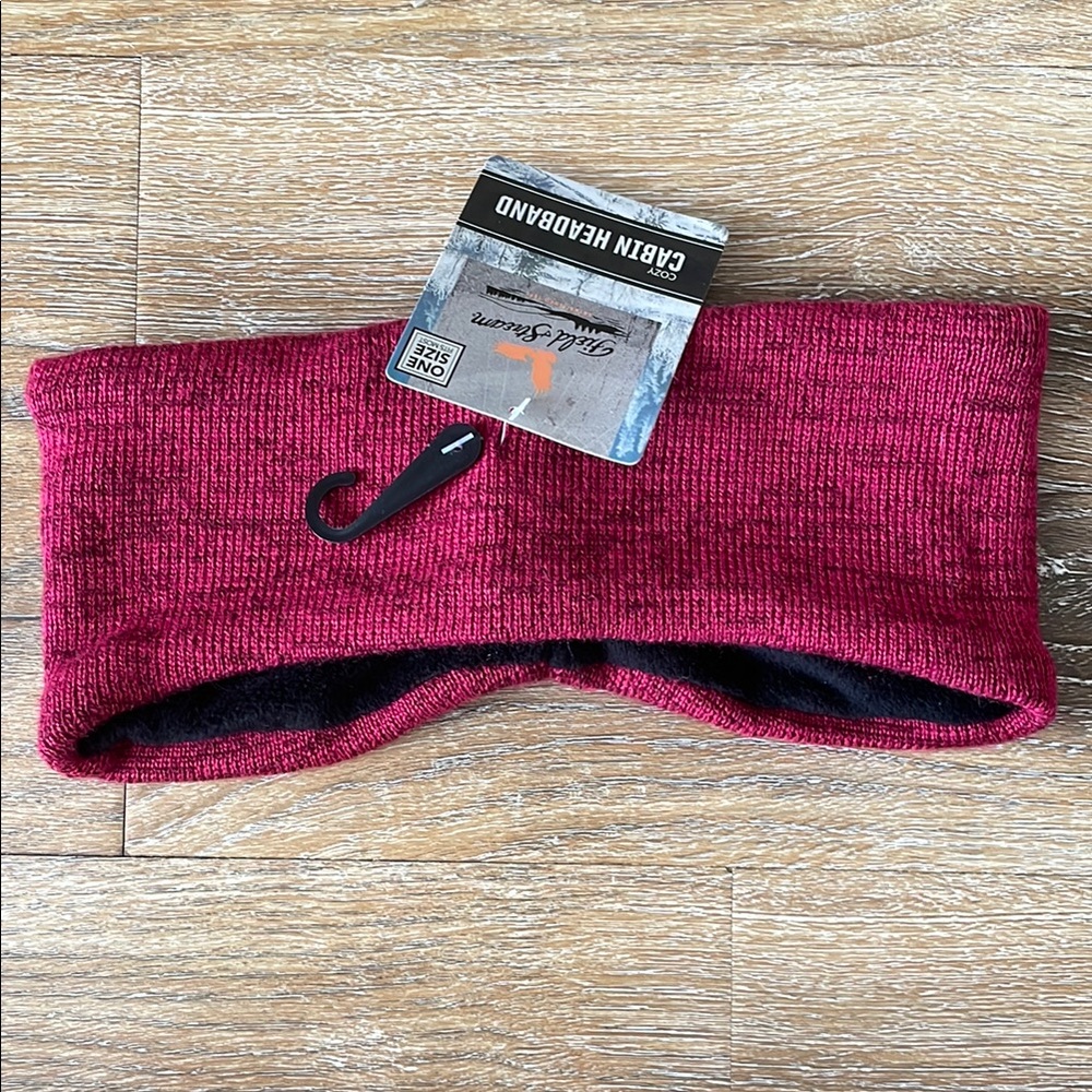 Field & Stream Cozy Cabin Headband in Maroon NWT